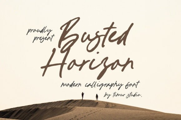 Busted Horizon: A Bold Script for Modern Design