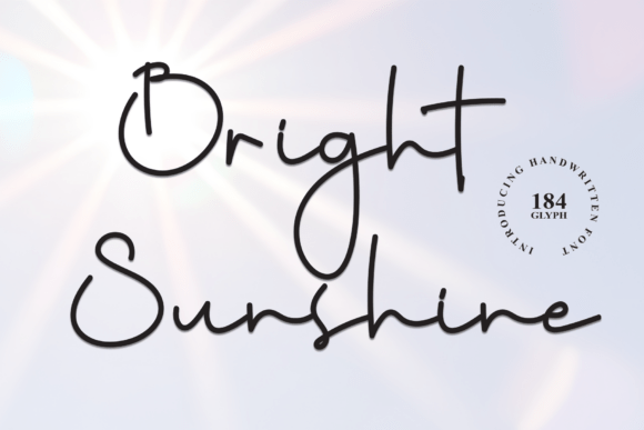 Discover Bright Sunshine: A Font for Editorial Elegance