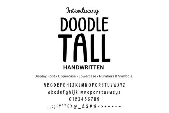 Discover Doodletall: A Playful Skinny Handwritten Font