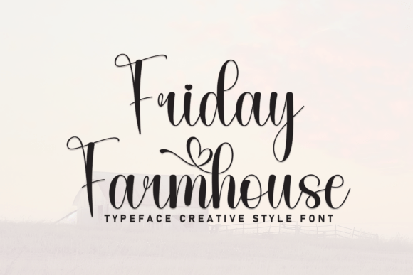 Friday Farmhouse: A Stylish Script Font for Modern Web Design