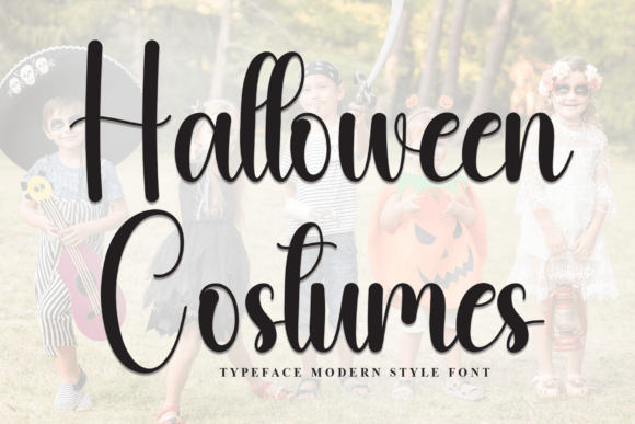 Halloween Costumes: A Stylish Script Font for Editorial Design