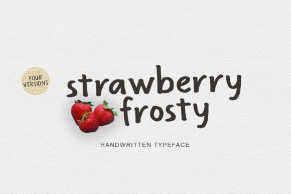 Strawberry Frosty: A Handwritten Font for Editorial Charm