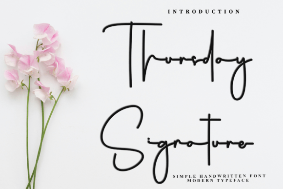 Thursday Signature: A Modern Handwritten Font for Editorial Elegance